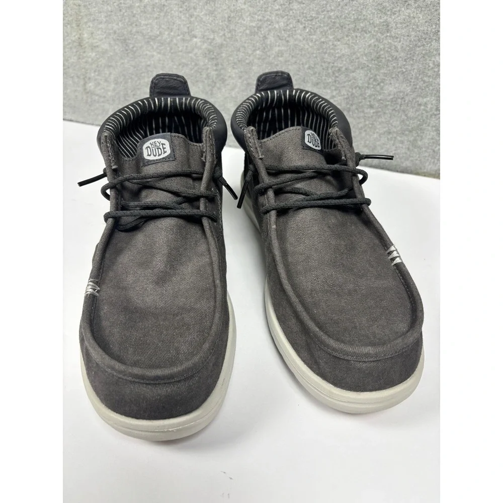 Hey Dude Wally Mid Grip Vin Classic Size 8 Black Oyster Black‎